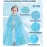 Karlar Ülkesi Elsa Frozen Mavi Pelerin – 80 Cm Kar Desenli Çocuk Pelerini ( Taç Hariç )