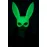 Karanlıkta Parlayan Fosforlu Tavşan Maskesi – Glow Bunny Masquerade Maske (32x22 cm)