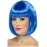 Mavi Renk Parti Peruğu Kısa Küt Saç