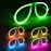 Neon Glow Fosfor Gözlük – Festival & Parti (12'li Set)