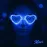 Mavi Led Işıklı Kalp Gözlük – 3 Modlu Parti & Glow Gözlüğü
