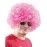 Açık Pembe Renk Kıvırcık Afro Bonus Peruk