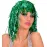 Yeşil Işıltılı Metalize Parti Peruğu 