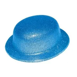 Mavi Renk Simli Melon Yuvarlak Parti Şapkası 24X26 Cm