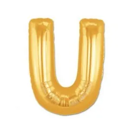 U Harf Folyo Balon Altın Renk  40 Inç
