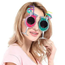 Kokteyl Temalı Hawaii Yaz Partisi Gözlüğü 15x16 cm