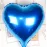 Kalp Uçan Balon Folyo Mavi 80 cm 32 inç