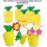 Ananas Hawaii Luau Aloha Pipetli İçecek Kabı Bardak 10X13 Cm 1 Adet