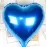 Kalp Uçan Balon Folyo Mavi 80 cm 32 inç