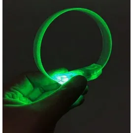 3 Modlu Pilli Led Işıklı Esnek Parti Bilekliği Yeşil