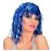 Mavi Işıltılı Metalize Parti Peruğu
