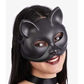 Siyah Renk Lüks Kedi Maskesi 12X13 Cm