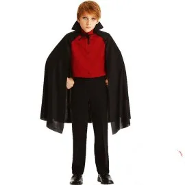 Siyah Renk Kapşonlu Pelerin 120 Cm