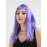Lila Renk Uzun Düz Parti Peruğu