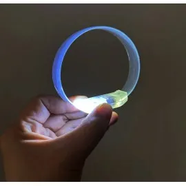 3 Modlu Pilli Led Işıklı Esnek Parti Bilekliği Beyaz