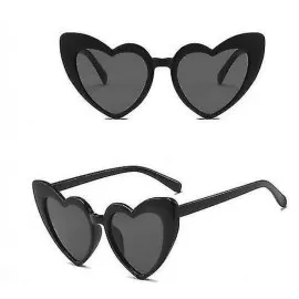 Siyah Renk Kalp Şekilli Parti Gözlüğü 15X5 Cm