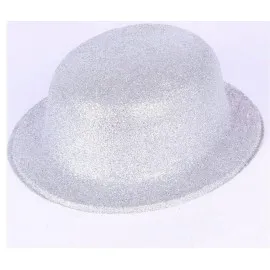 Gümüş Renk Yuvarlak Simli Plastik Parti Şapkası