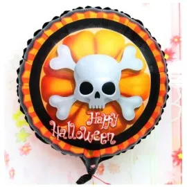 Halloween İskelet Kuru Kafa Folyo Balon 18 Inç
