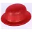 Kırmızı Renk Yuvarlak Simli Plastik Parti Şapkası