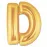 D Harf Folyo Balon Altın Renk  40 inç