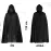Siyah Uzun Pelerin 120 Cm Kapüşonlu – Cosplay Ve Parti Kostümü