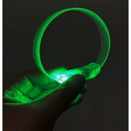 3 Modlu Pilli LED Işıklı Esnek Parti Bilekliği Yeşil