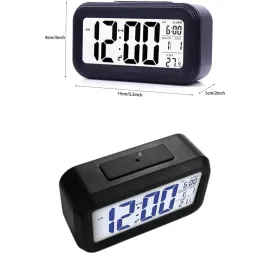 Dijital Işıklı Alarmlı Çalışma Masası Ekran Pilli Çalar Saat