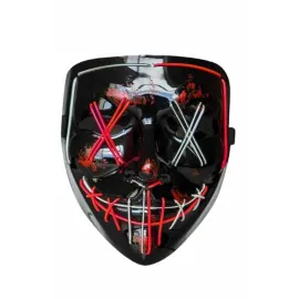 Işıklı Led Maske Parti Eğlence Maskesi Hallowen Neon Maske