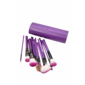 12 Parça Profesyonel Makyaj Fırçası Far Fırçası Allık Fırçası Yumuşak Kıllı