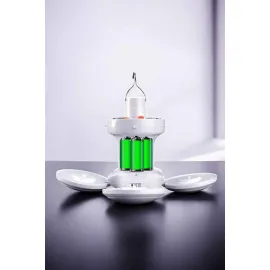 Güneş Enerjili Solar Aydınlatma Kamp Çadır Lambası Şarjlı Ampül Led Şarjlı El Feneri Işıldak