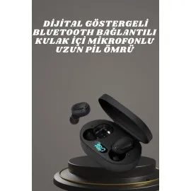 Bluetooth Kulaklık TWS Yüksek Ses Kaliteli Kesintisiz Dijital Göstergeli Kulaklık