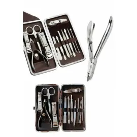 Tırnak Bakım Seti Tırnak Düzeltme Batık 12 Parça Çanta Tipi Manikür Pedikür