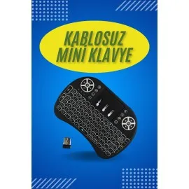 Işıklı Kablosuz Mini Klavye Ve Dokunmatik Mouse Seti Türkçe Kablosuz