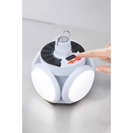 Katlanabilir Taşınabilir Kamp Lambası Işıldak Beyaz Işık Güneş Enerjili Solar Aydınlatma