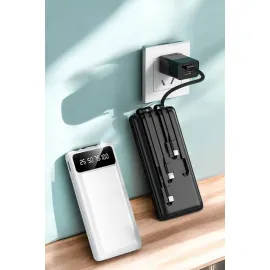 Powerbank 20.000 Mah Dijital Göstergeli LCD Ekran Uzun Pil Ömrü