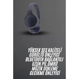 Kablosuz Bluetooth Kulaklık Kulak Üstü Ayarlanabilir Uzun Ömürlü