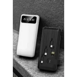Powerbank 20.000 Mah Dijital Göstergeli LCD Ekran Uzun Pil Ömrü