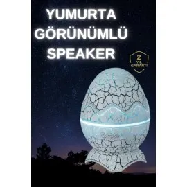 Dinozor Yumurtası Gece Masa Lambası Bluetooth Hoparlör 14 Renk Seçeneği