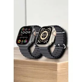 45 Mm Gri Kasa Ultra Akıllı Saat Sesli Görüşme, Sağlık Takibi, Suya Dayanıklı