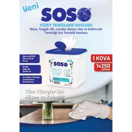 1 adet X 250 Yaprak - Soso Kova Beyaz Sabun Kokulu..