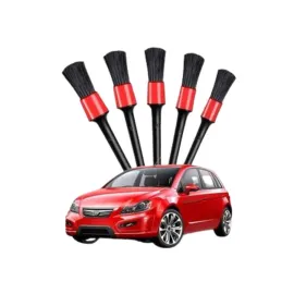5 Adet Oto Detaylı Temizleyici Araç İçi Temizlik Fırça Seti Koltuk Döşeme Kapı Toz Alma Fırçası