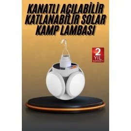 5 Kanatlı Bahçe Aydınlatma Led Askılı Solar Güneş Enerji Usb Sarjlı