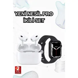 2025 Model Akıllı Saat ve Yeni Nesil Pro Bluetooth Kulaklık TWS Yüksek Ses Kaliteli