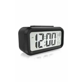 Dijital Masa Saati Takvim Çalar Saat Alarmlı Işıklı Led Ekran Pilli