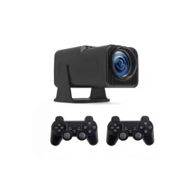 Android Projeksiyon Siyah Taşınabilir Sinema Projektörü 4k 1080p Ev Sineması Bluetooth