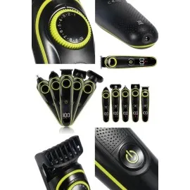 5 Başlıklı Şarjlı Tıraş Makinesi Kablosuz Saç Sakal Burun Tıraşına Uygun