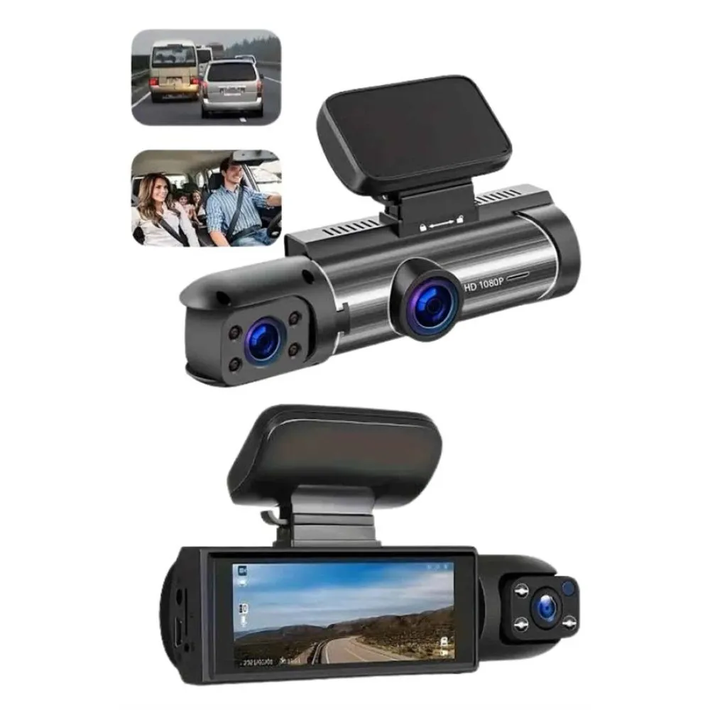 Araç Kamerası Black Box Çift Kameralı Ekranlı Full Hd Sürüş Kamerası