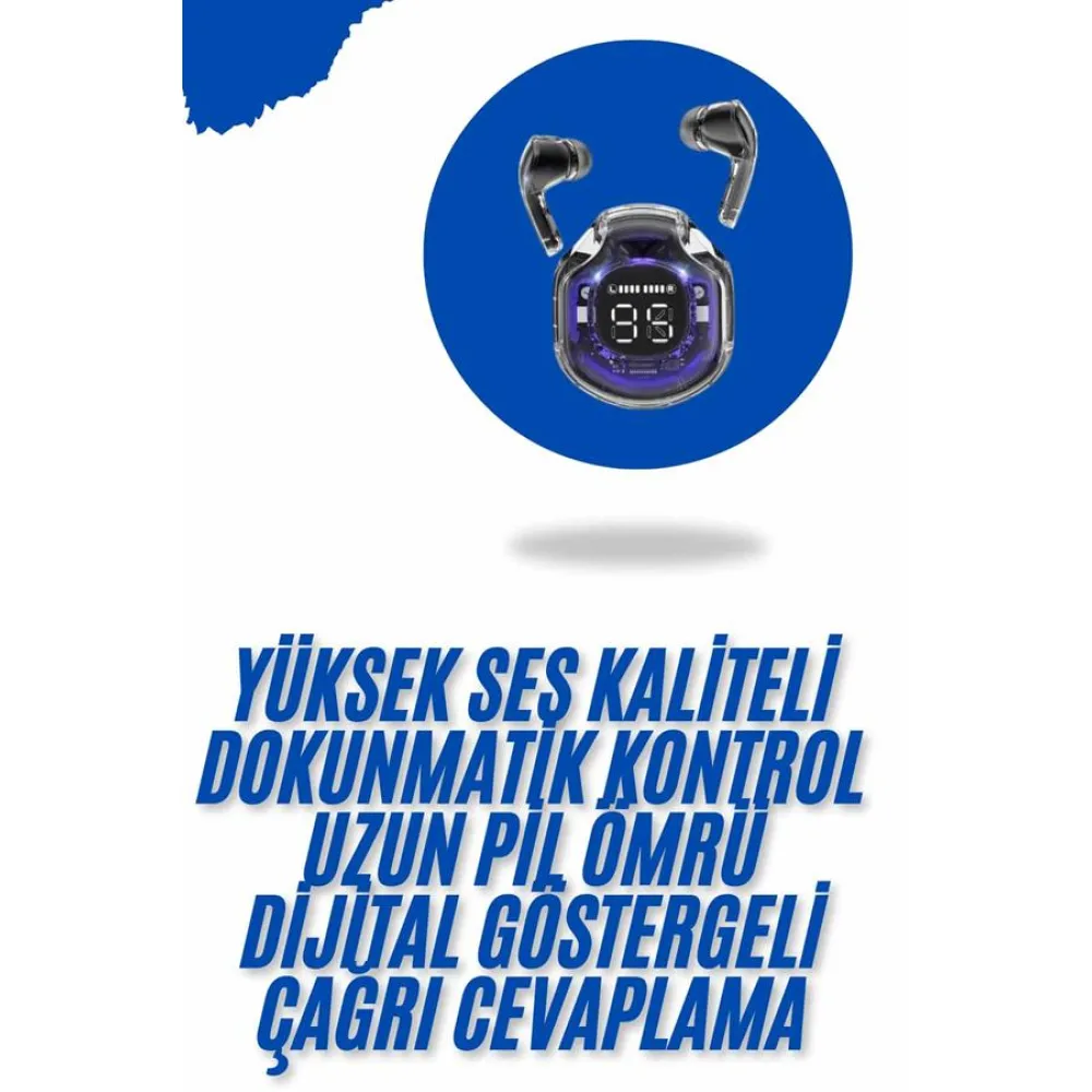 Kablosuz Dijital Göstergeli Powerbanklı IOS ve  Android Uyumlu Gaming Kulaklık