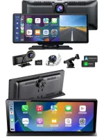 4K 10.2 İnç Çift Kameralı Araç Multimedya Ekranı CarPlay Kablosuz Tüm Cihazlara Uyumlu