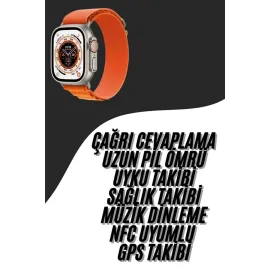 Yeni Nesil Akıllı Saat Çok Yönlü Titreşimli 49 Mm Android Ve İos Uyumlu